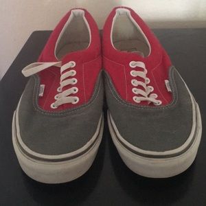 Men’s Vans red/grey Size 10